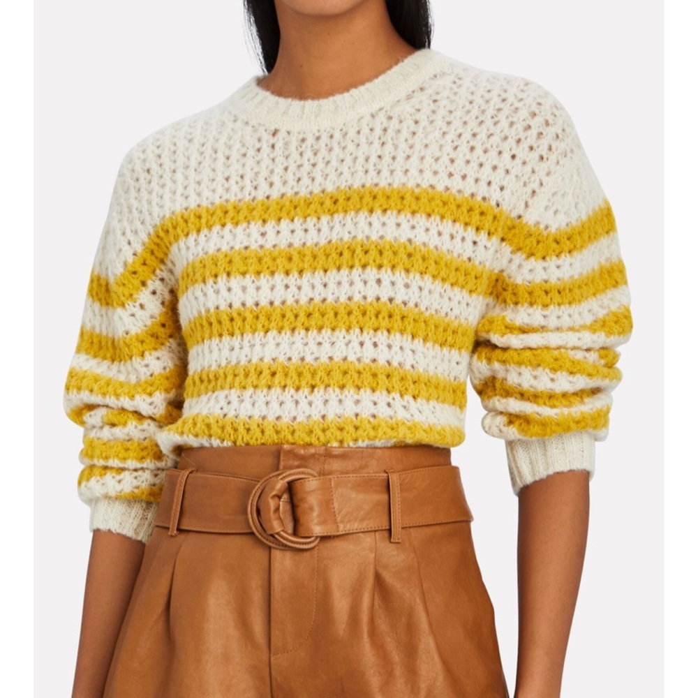MOTHER Yellow Striped Sunny Sweater